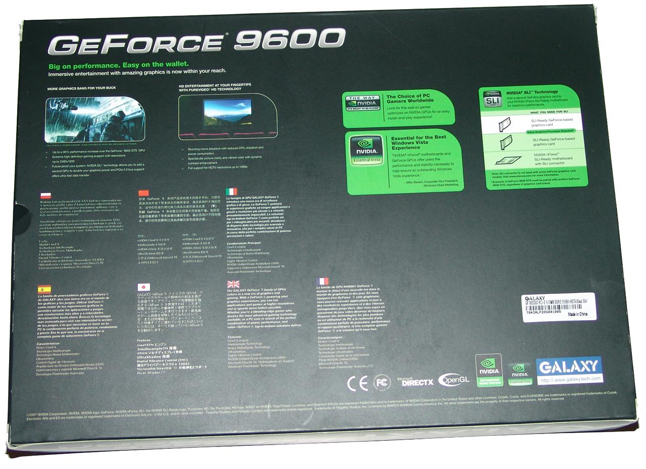 [16/02/2008] Galaxy Geforce 9600 GT (Bild: Tweaktown.com)