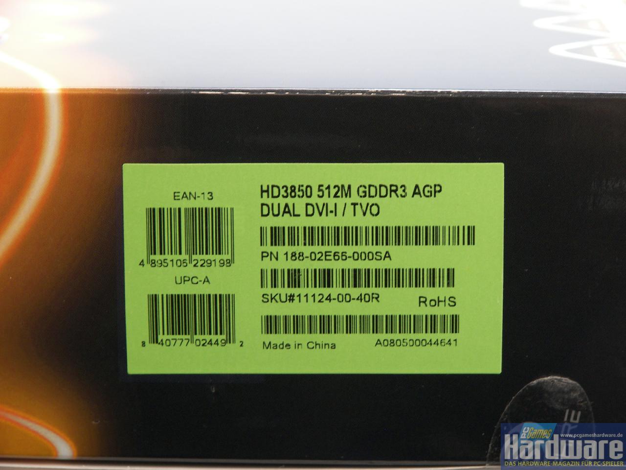[28/02/2008] Sapphire Radeon HD 3850 AGP: eindeutig AGP8x (Bild: PCGH)