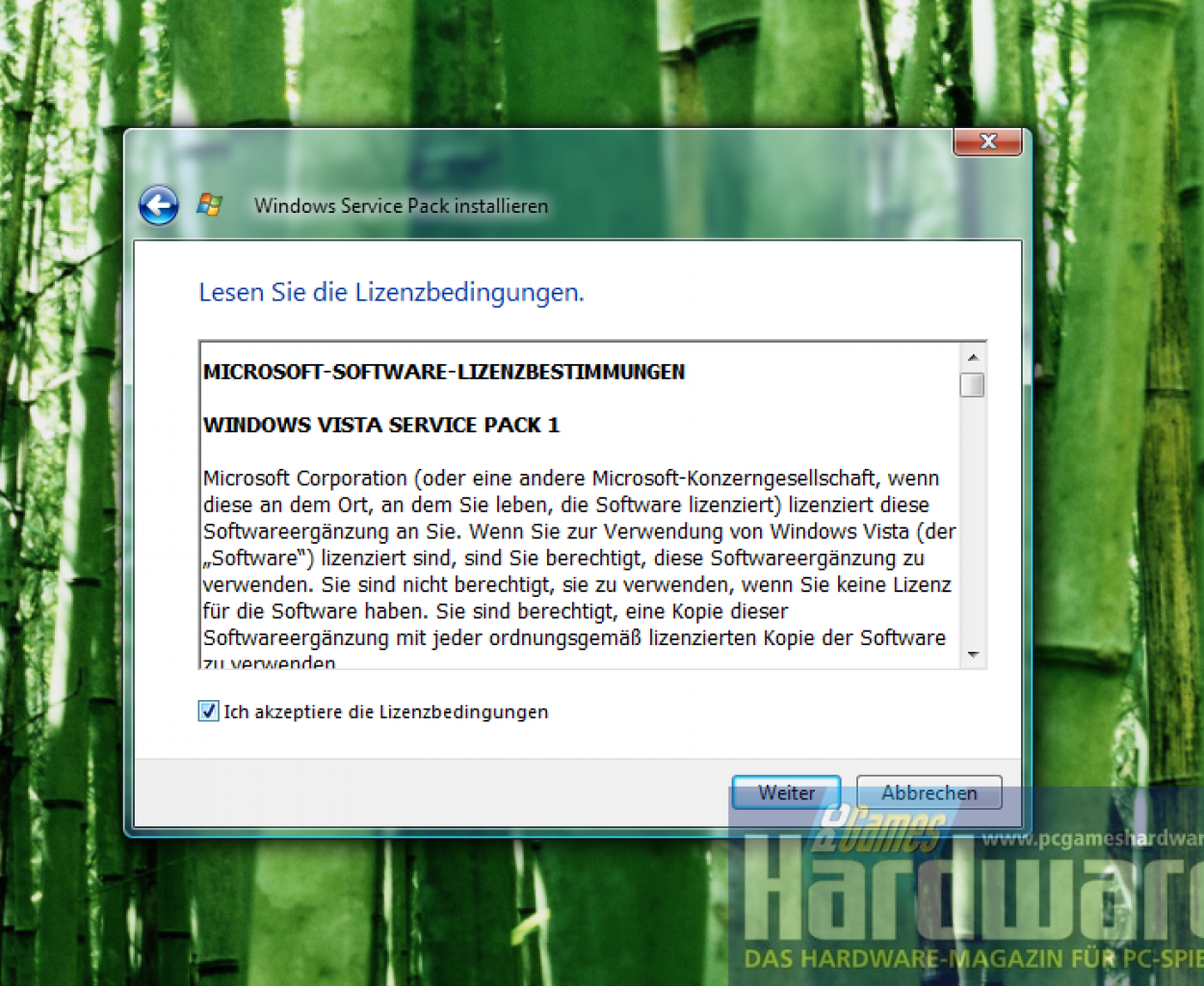 [20/02/2008] Die Installation des Service Pack 1 per Windows Update (Bild: PCGH)