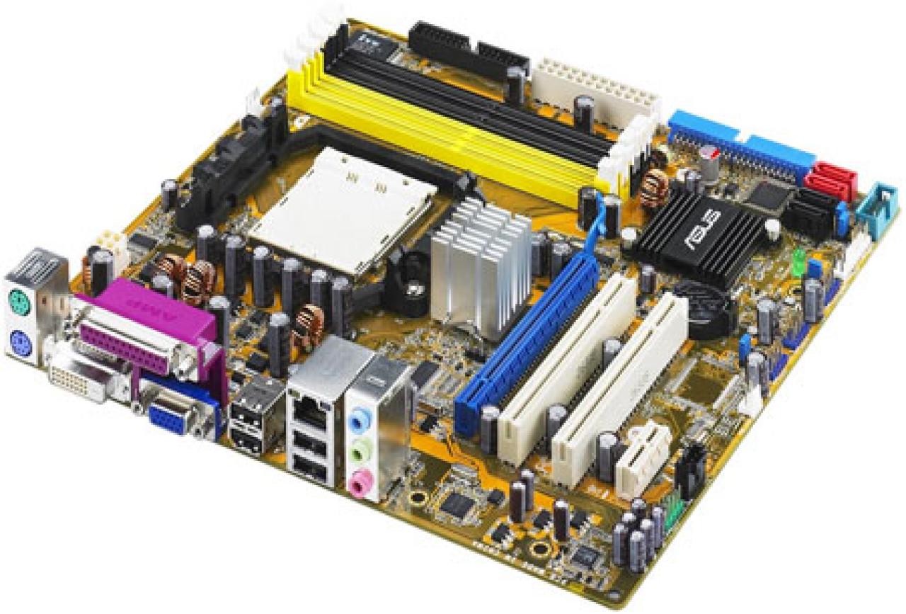 [27/02/2008] Das Asus M2A-VM ist eines der beliebtesten 690G-Boards (Bild: Asus)