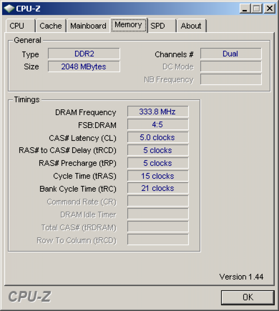 [09/02/2008] Das Info-Tool CPU-Z in Version 1.44 (Bild: CPU-Z)