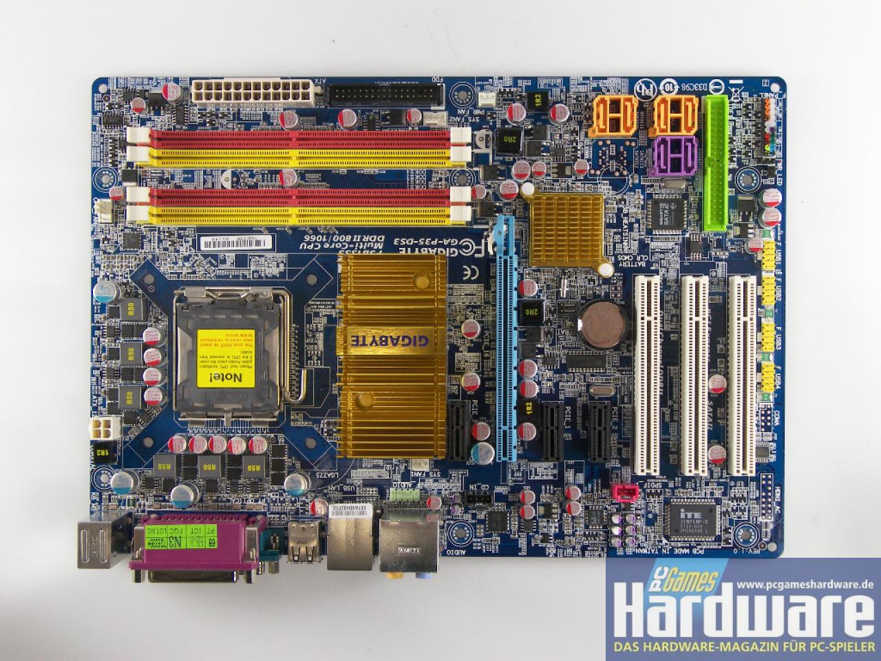 [07/02/2008] P35: Gigabyte P35-DS3 (Bild: PCGH)