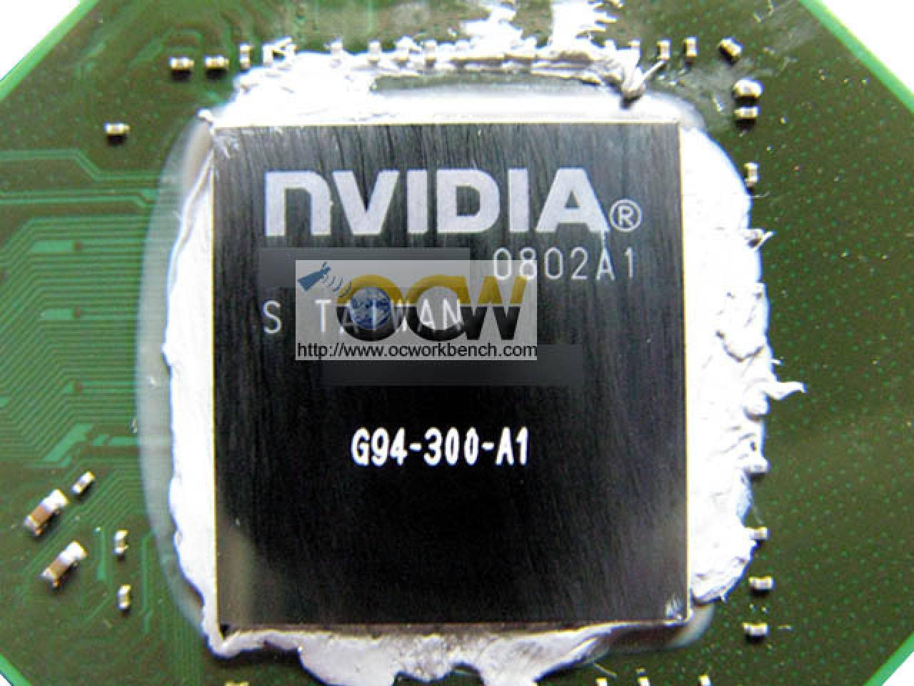 [18/02/2008] Nvidias G94-GPU-Kern, Grundbaustein für die Geforce 9600 GT-Karten (Bild: ocworkbench.com)