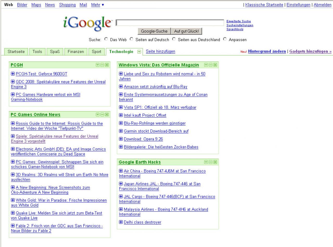 [21/02/2008] PCGH bei Igoogle - Schritt 4: Zum Abschluss können Sie den Feed noch bearbeiten, z. B. die Anzahl der angezeigten Artikel.