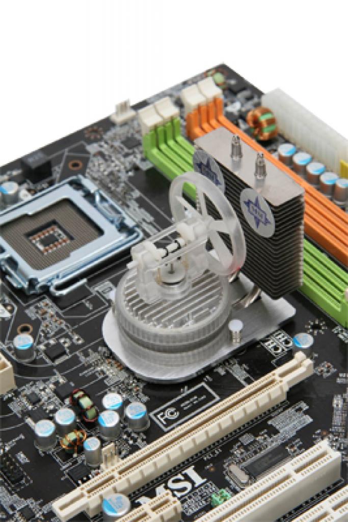 [29/02/2008] MSI: Stirling-Motor zur Chipsatzkühlung (Bild: tcmagazin.com)