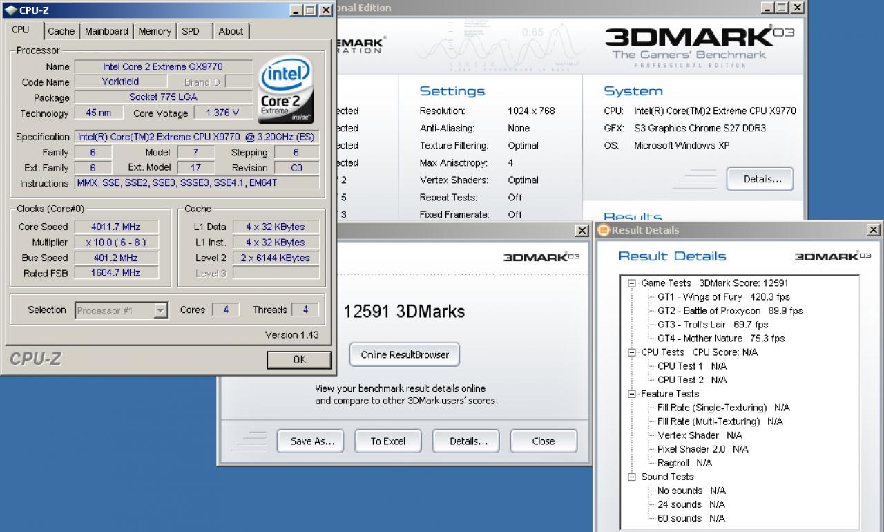 [28/02/2008] 3DMark03 mit Chrome S27 Multichrome (Bild: PCGH)