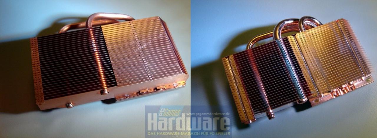 [01/02/2008] PCGH HD2900-Kühlertest: Direktvergleich der Heatpipes (Bild: PCGH)