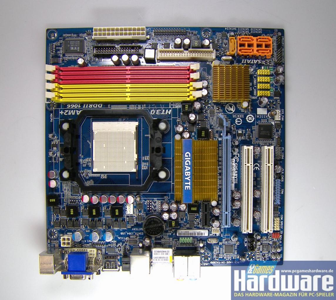 [04/02/2008] Gigabyte GA-MA78GM-S2H: Über das im Hybrid-Crossfire-Test verwendete Boad haben wir bereits berichtet (Bild: PCGH)