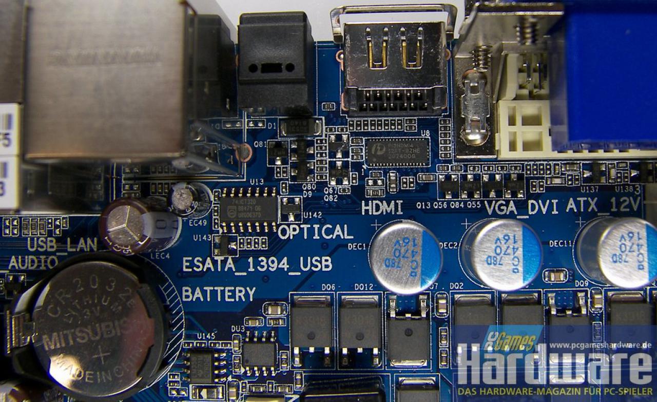 [04/02/2008] Gigabyte GA-MA78GM-S2H: Das erste Mainboard mit integrierter Direct-X-10-Grafik dank AMDs 780G-Chipsatz mit RS780-IGP (Bild: PCGH)