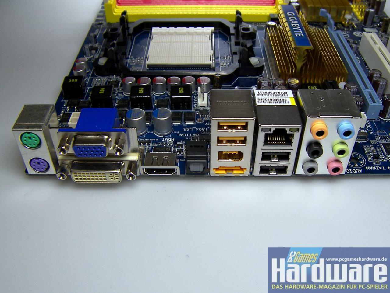 [04/02/2008] Gigabyte GA-MA78GM-S2H: Das erste Mainboard mit integrierter Direct-X-10-Grafik dank AMDs 780G-Chipsatz mit RS780-IGP (Bild: PCGH)