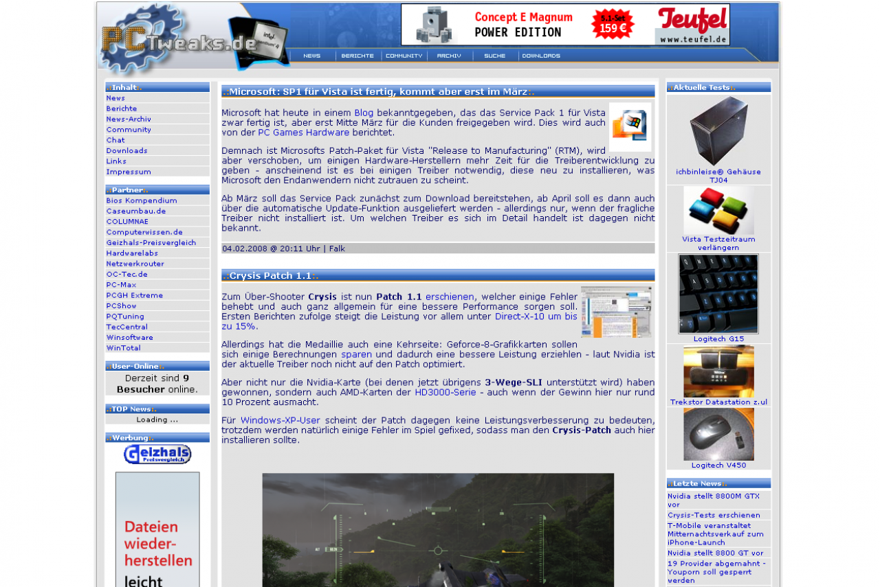 [13/02/2008] PCTweaks.de: Stand 2008