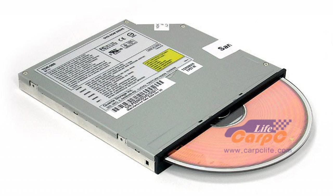 [09/02/2008] Ein Slimline-Laufwerk für den Einsatz in Notebooks und Server-Racks. Dieses Toshiba-Modell ist mit Slot-In-Technik. (Bild: www.carpclife.com)