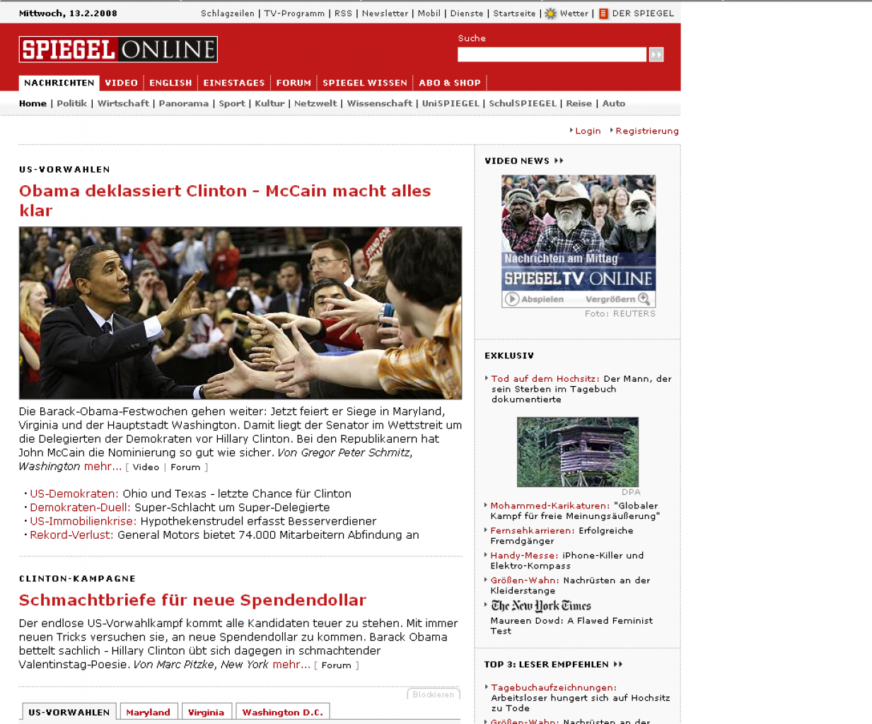 [13/02/2008] spiegel.de: Stand 2008