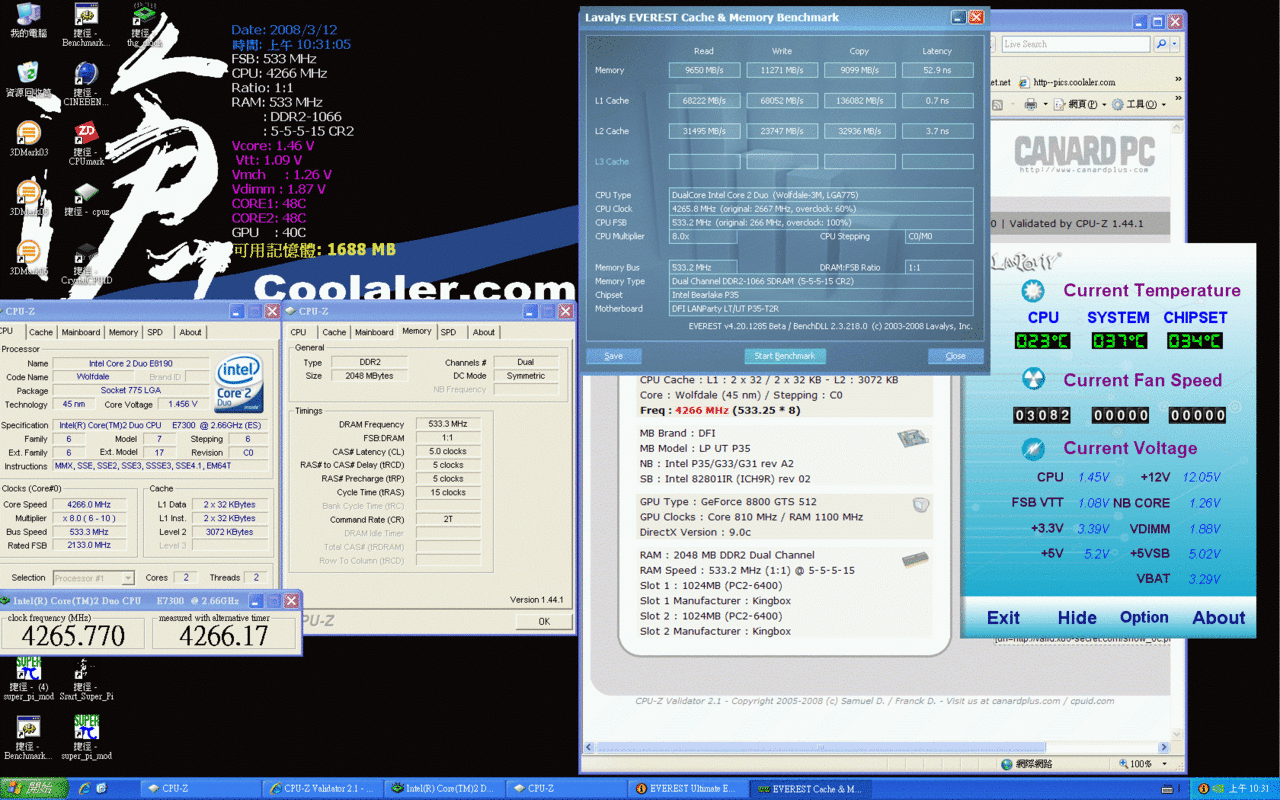 [12/03/2008] [Coolaler] Erste Bilder und Benchmarks zum Core 2 Duo E7300