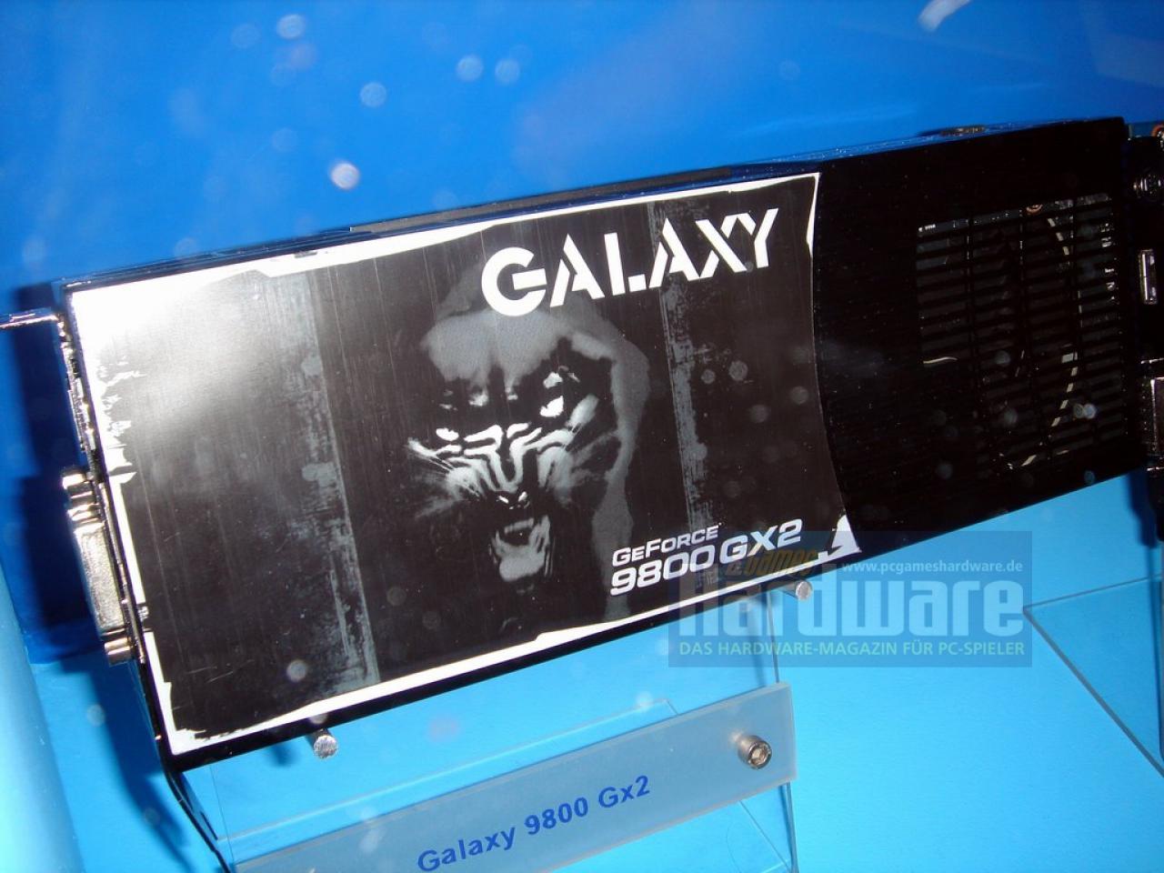 [04/03/2008] Nvidia Geforce 9800GX2: Auch die Galaxy-Karte entspricht dem Referenz-Modell.