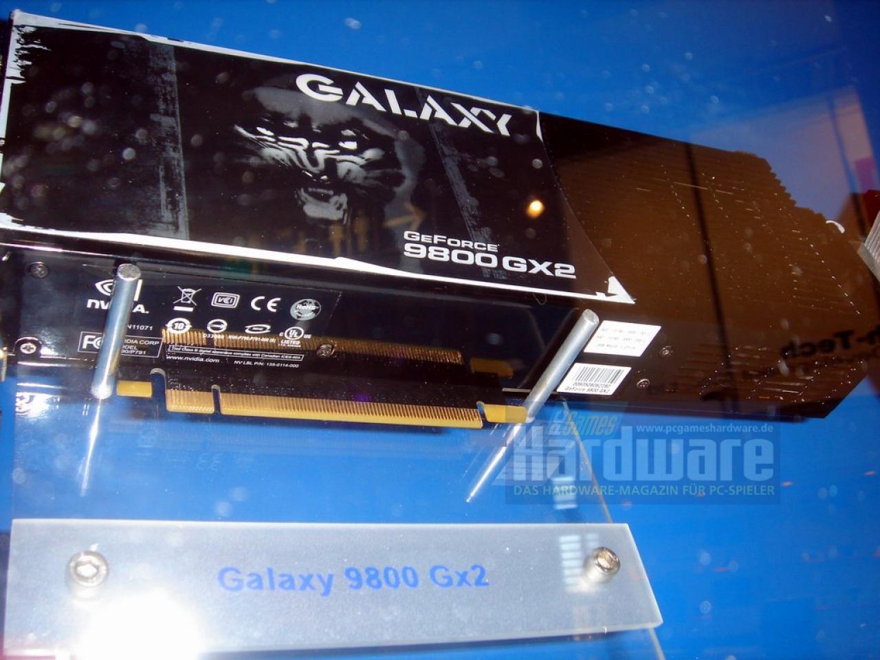 [04/03/2008] Nvidia Geforce 9800GX2: Auch die Galaxy-Karte entspricht dem Referenz-Modell.