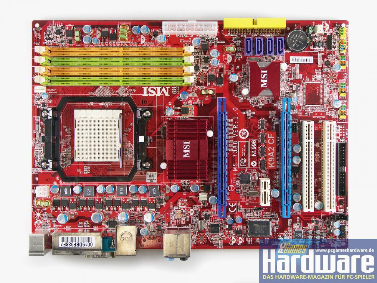 [07/03/2008] 790X: MSI K9A2 CF (Bild: PCGH)