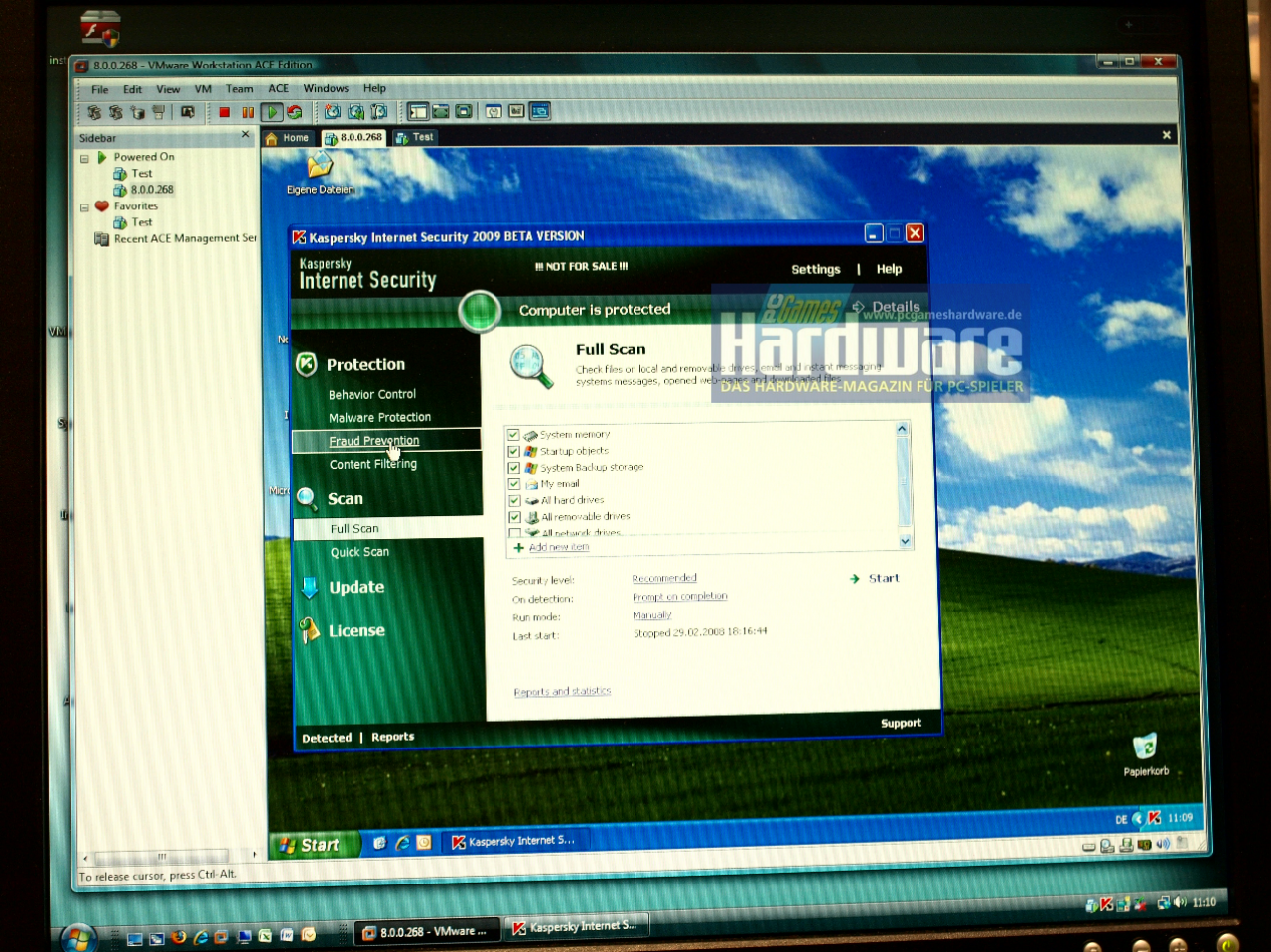 [13/03/2008] Kaspersky Internet Security 2009 (Beta) (Bild: PCGH)