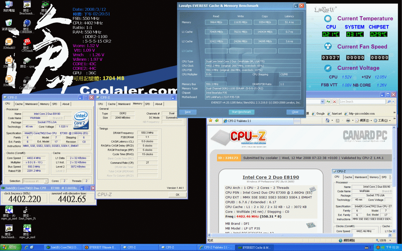 [12/03/2008] [Coolaler] Erste Bilder und Benchmarks zum Core 2 Duo E7300