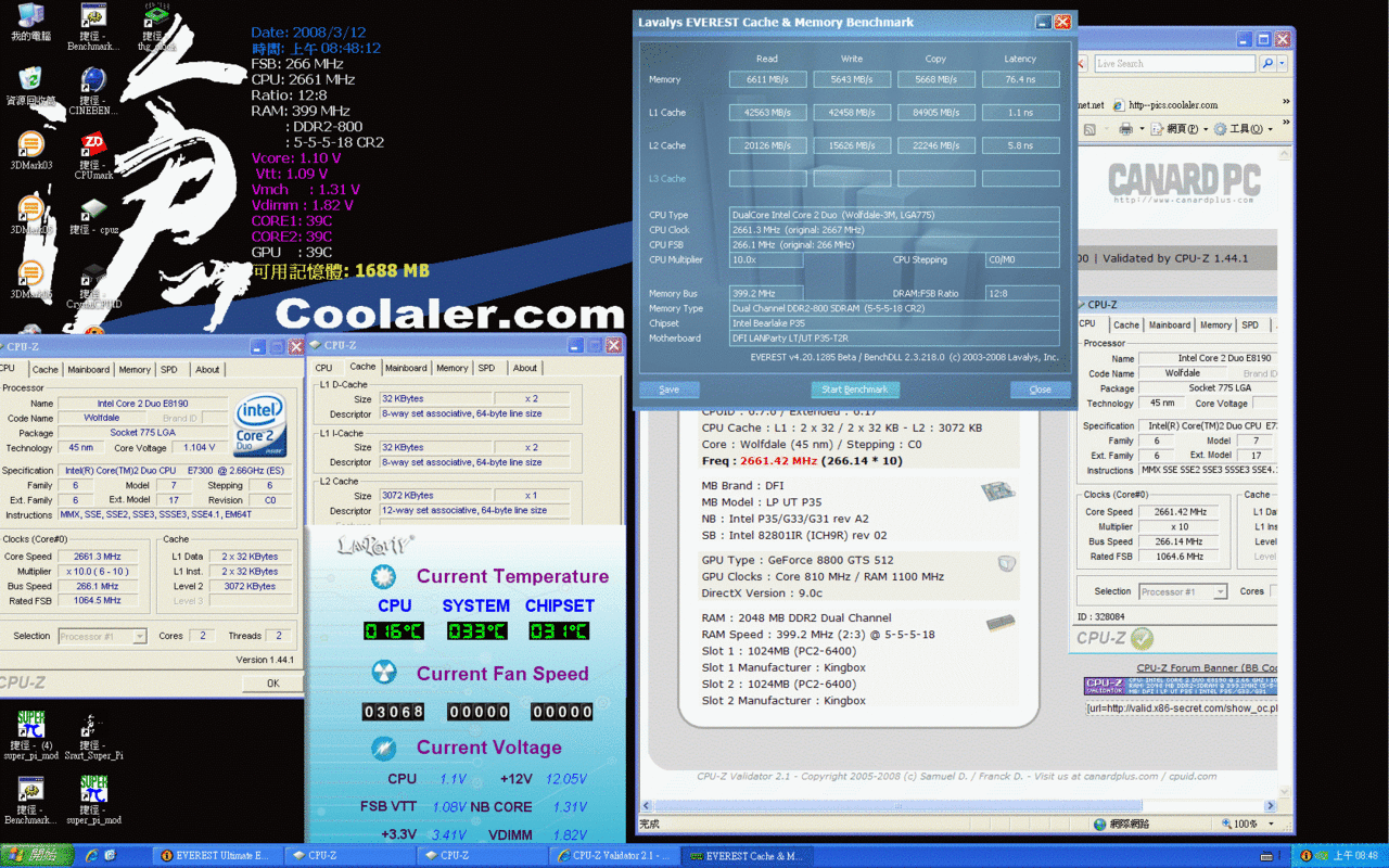 [12/03/2008] [Coolaler] Erste Bilder und Benchmarks zum Core 2 Duo E7300