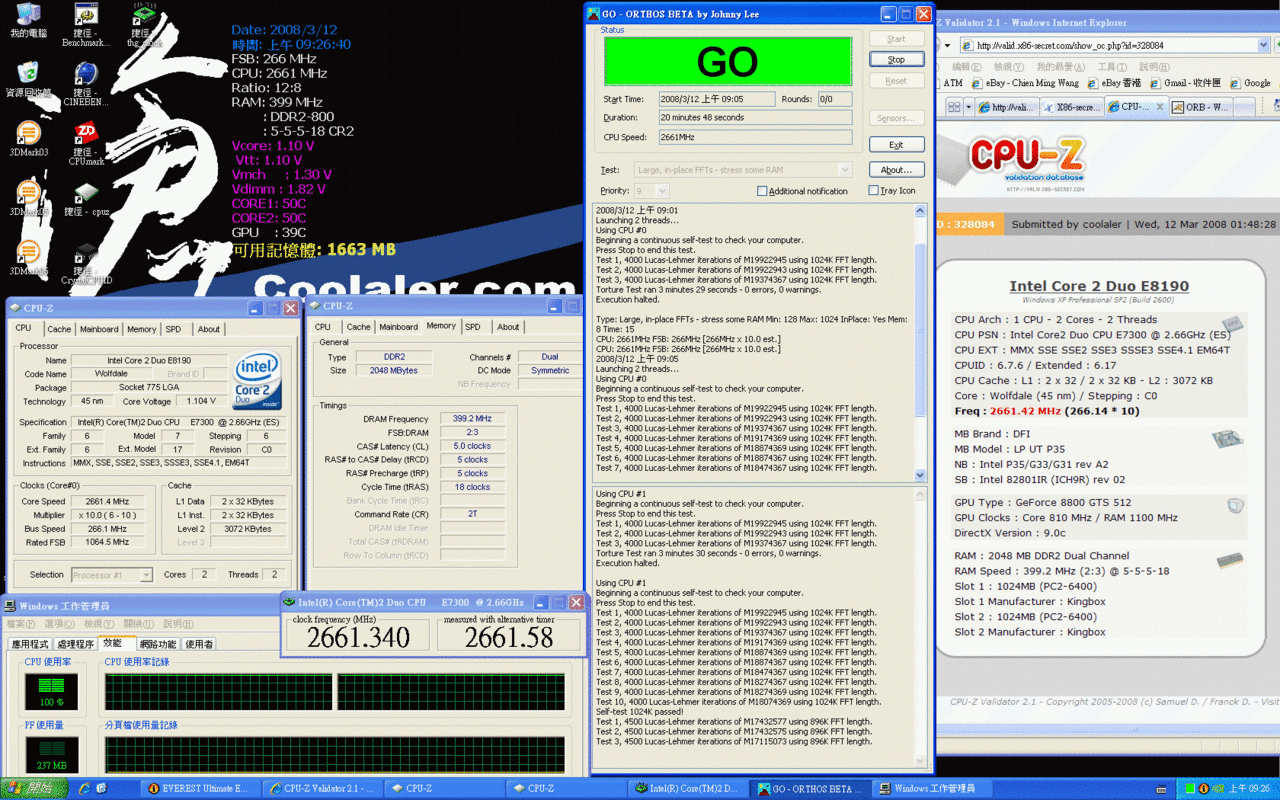 [12/03/2008] [Coolaler] Erste Bilder und Benchmarks zum Core 2 Duo E7300