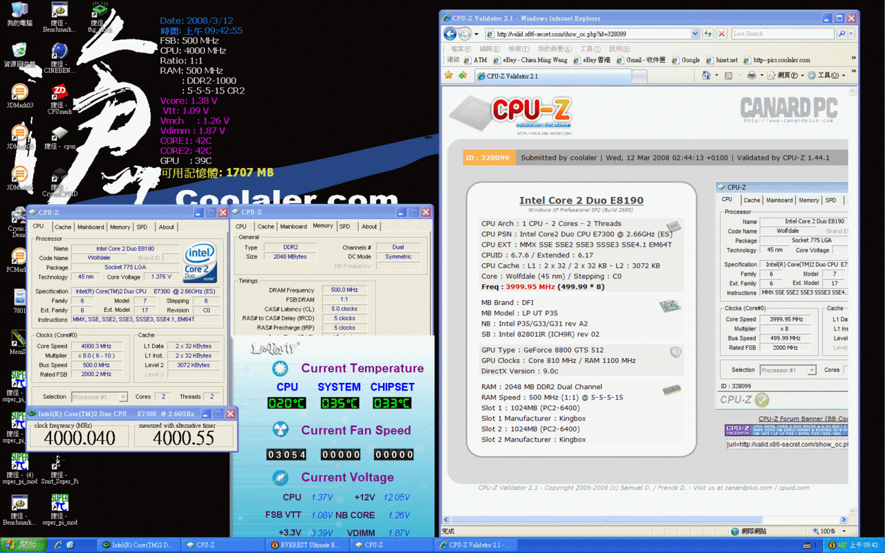 [12/03/2008] [Coolaler] Erste Bilder und Benchmarks zum Core 2 Duo E7300