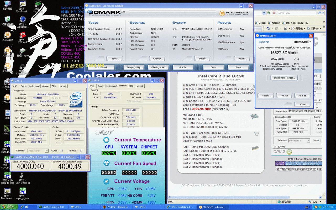 [12/03/2008] [Coolaler] Erste Bilder und Benchmarks zum Core 2 Duo E7300