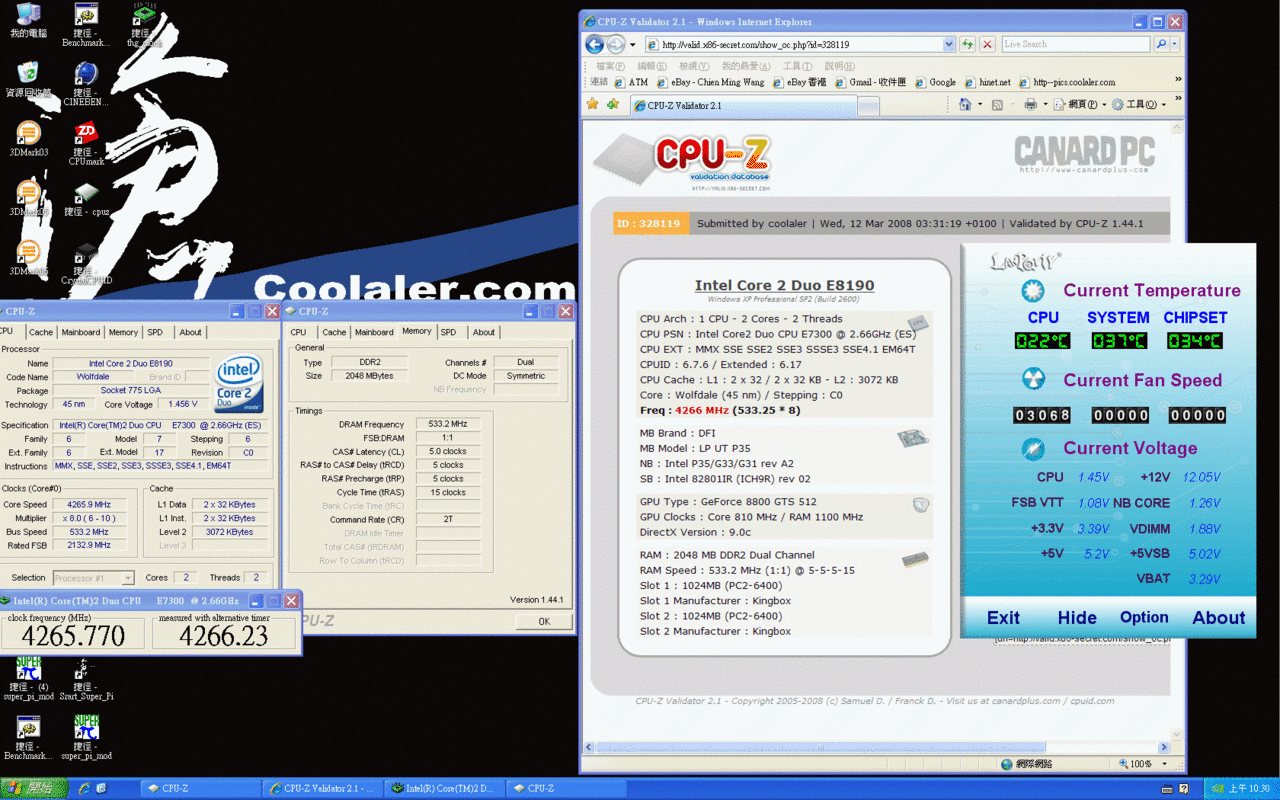 [12/03/2008] [Coolaler] Erste Bilder und Benchmarks zum Core 2 Duo E7300