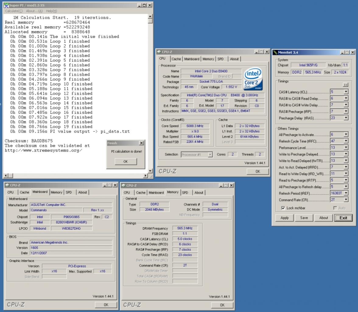 [10/03/2008] E8400:Super PI-Benchmarks