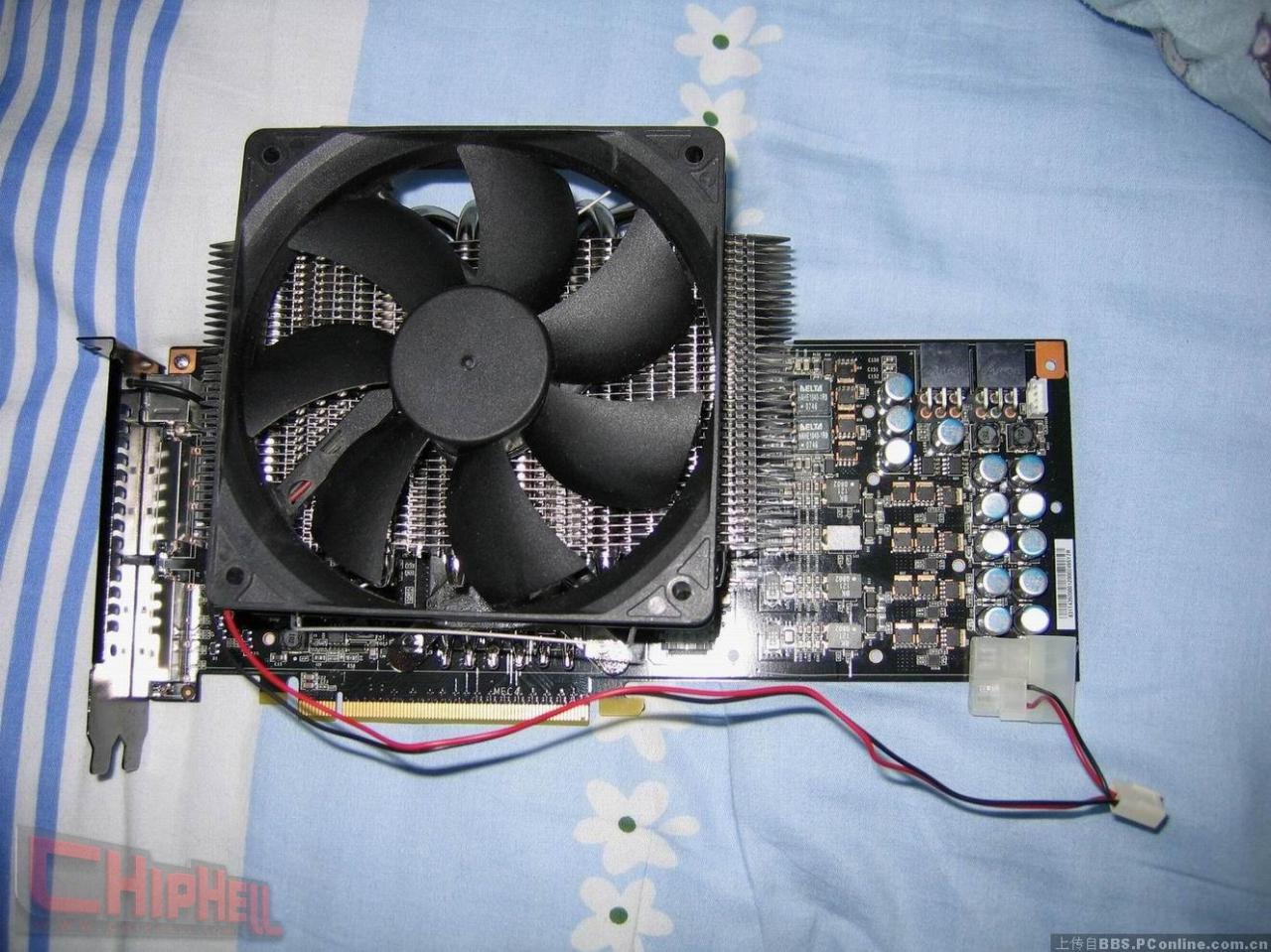 [07/03/2008] Nvidia Geforce 9800 GTX: mit alternativem Kühler (Bild: Chiphell)