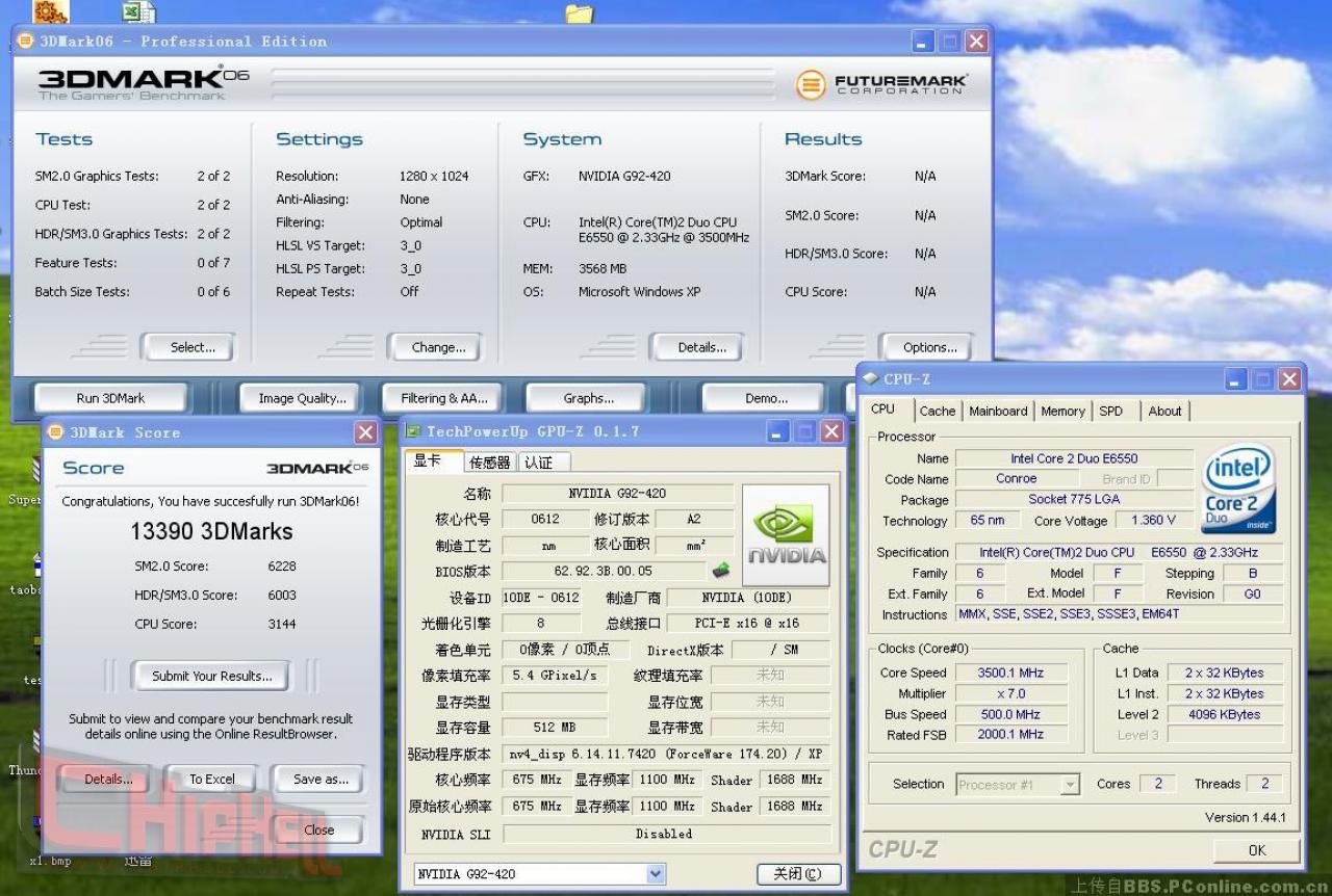 [07/03/2008] Nvidia Geforce 9800 GTX: G92-420 im Benchmark (Bild: Chiphell)
