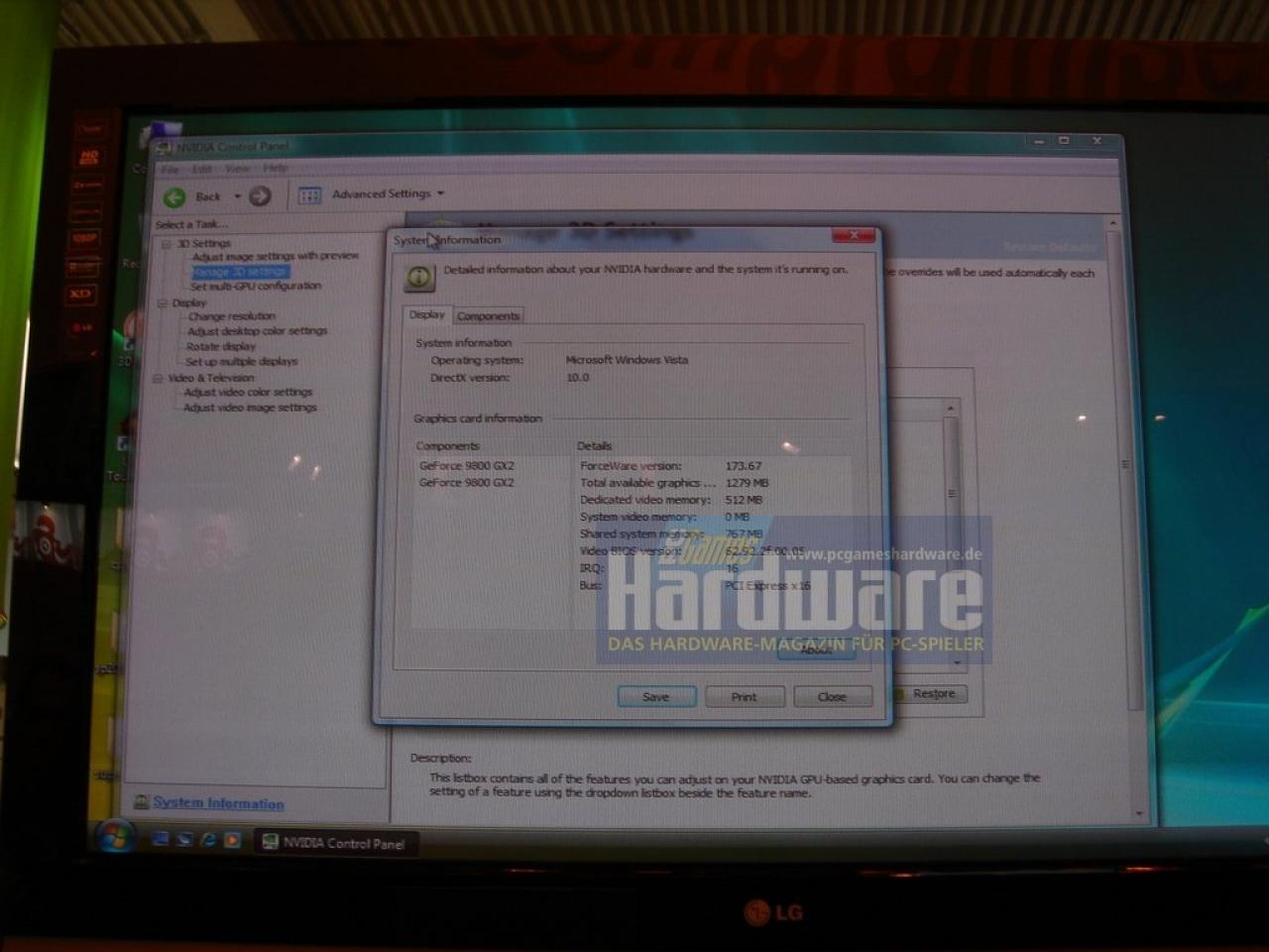 [03/03/2008] Hybrid SLI mit 9800GX2: Foxconn präsentiert ein entsprechendes System (Bild: PCGH)