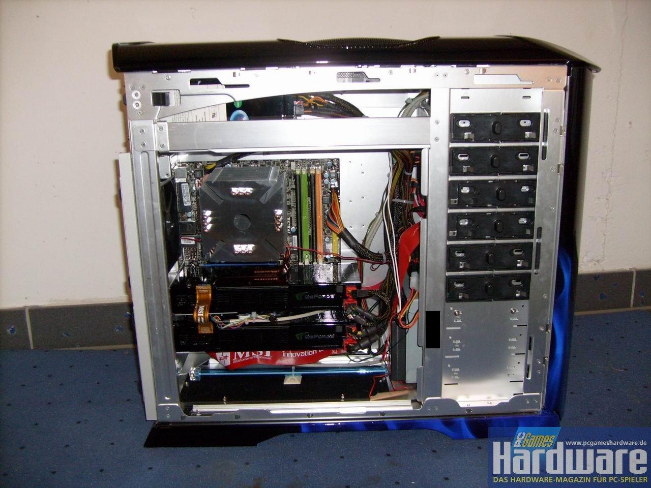 [07/03/2008] Bild eines Systems mit 9800 GX2 SLI