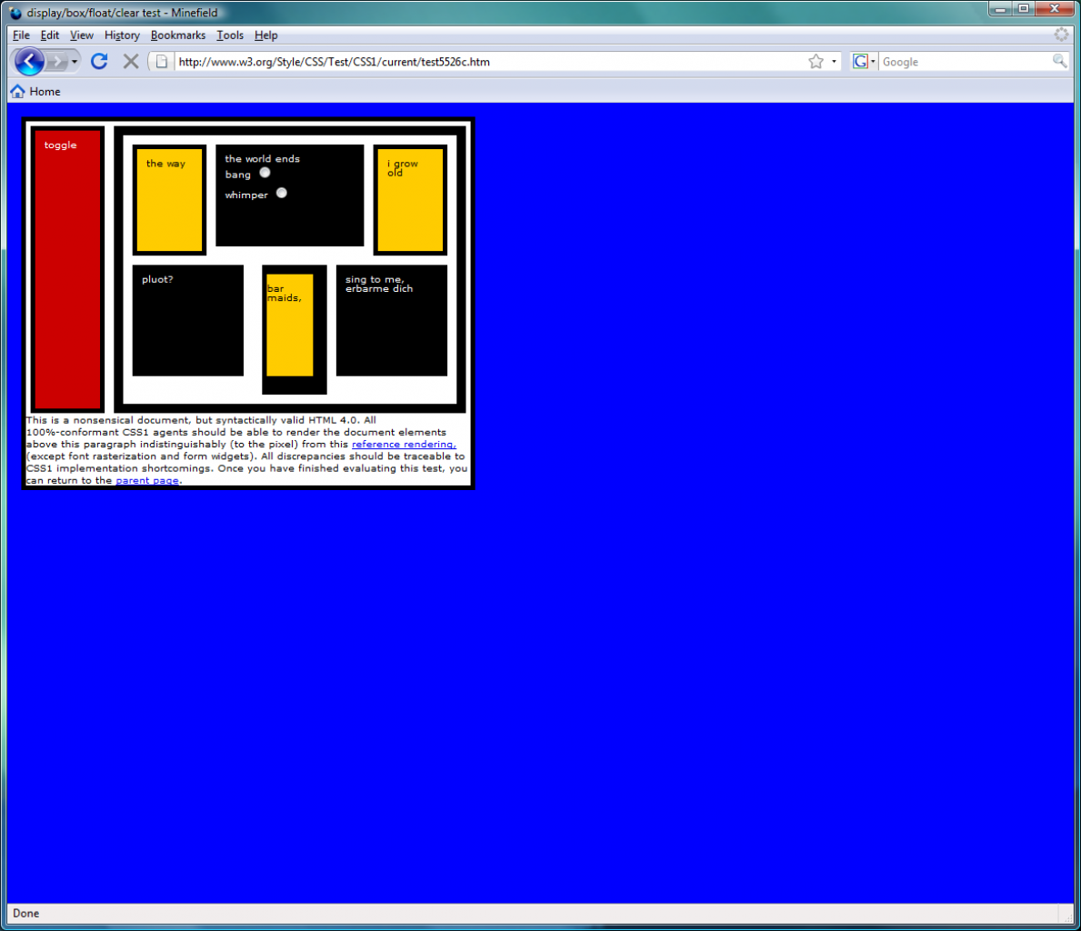 [12/03/2008] Acid Test 1 Firefox 4 Alpha pre1 (BIld: PCGH)