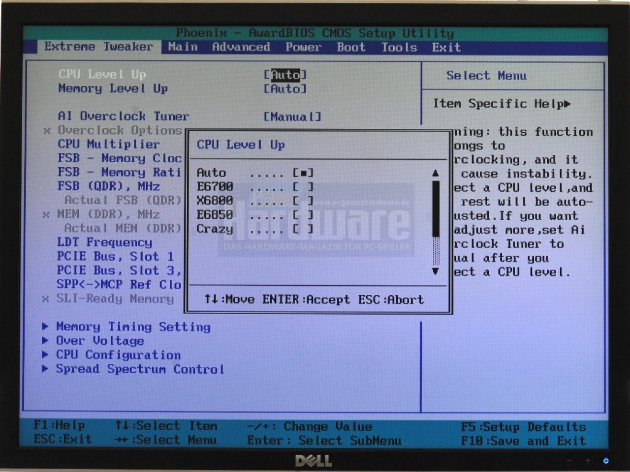 [18/03/2008] Asus Striker 2 Extreme: CPU-Level-Up (Bild: PCGH)