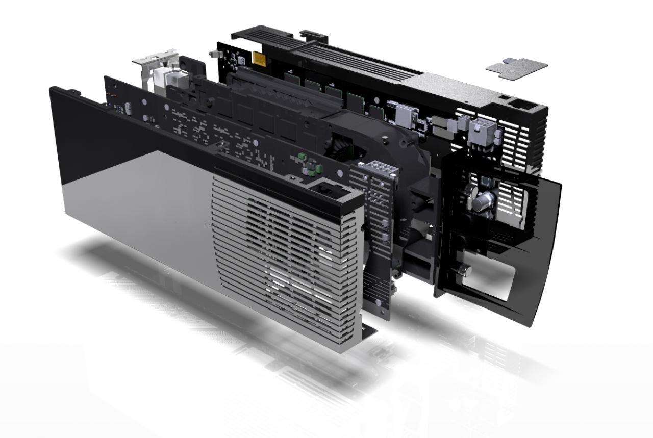[18/03/2008] Geforce 9800 GX2 Review: Die Explosionszeichnung zeigt sehr gut, wie die 9800 GX2 aufgebaut ist. (Bild: Nvidia)
