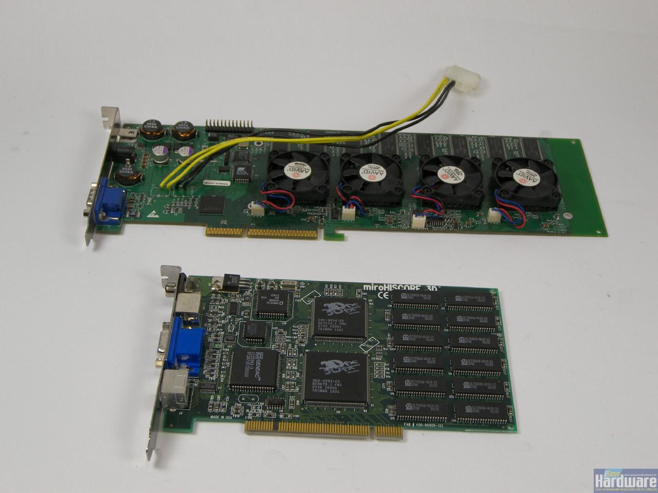 [12/03/2008] Generationentreffen: Voodoo5 6000 Rev-A 3700 meets Voodoo Graphics (6 MiByte) (Bild: PCGH)