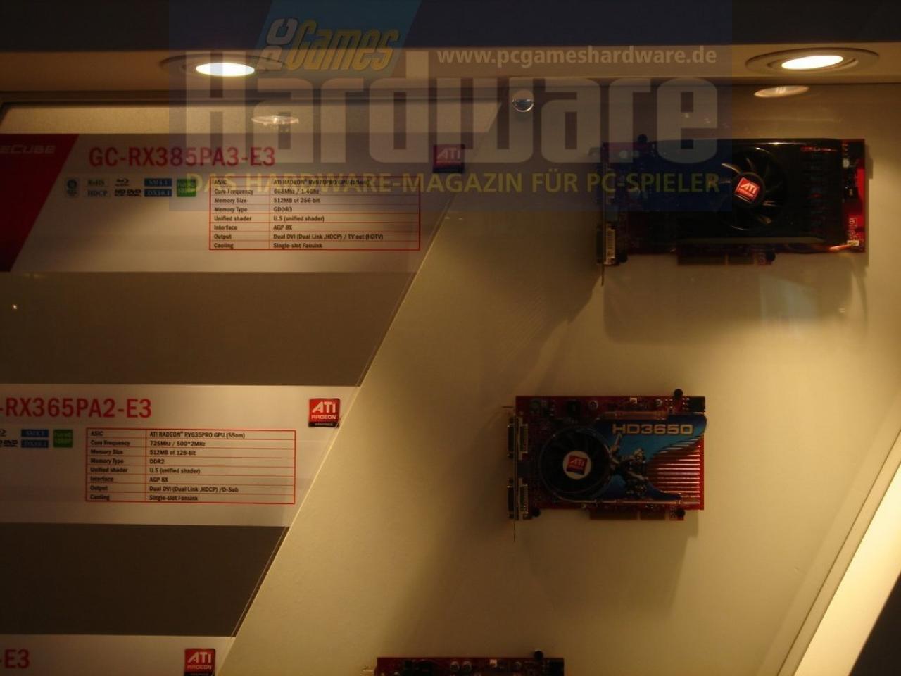 [03/03/2008] Gecube mit AGP-Radeon-HD-Karten (Bild: PCGH)