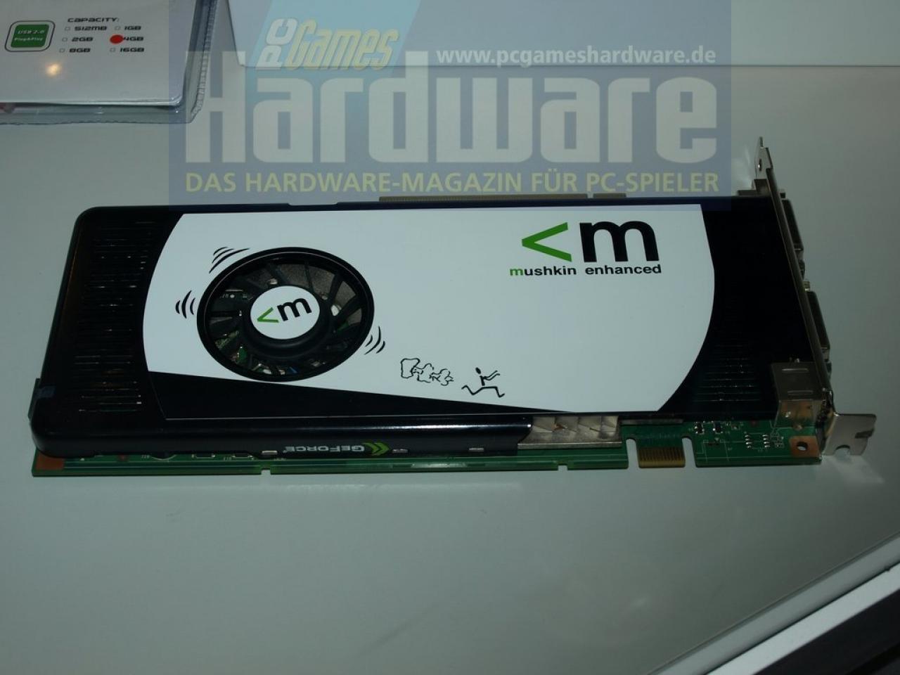 [03/03/2008] Mushkin jetzt auch mit Grafikkarten. Hier die Geforce 8800GT (Bild: PCGH)