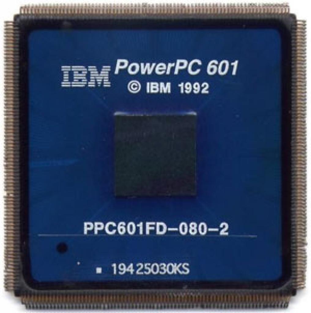 [13/03/2008] Ein Power-PC 601, gefertigt von IBM. Heute sind Prozessoren dieser Reihe vor allem in Supercomputern und in kleineren Geräten zu finden, auch die Xbox 360 und Nintendos Wii-Konsole verwenden einen solchen Chip. 
