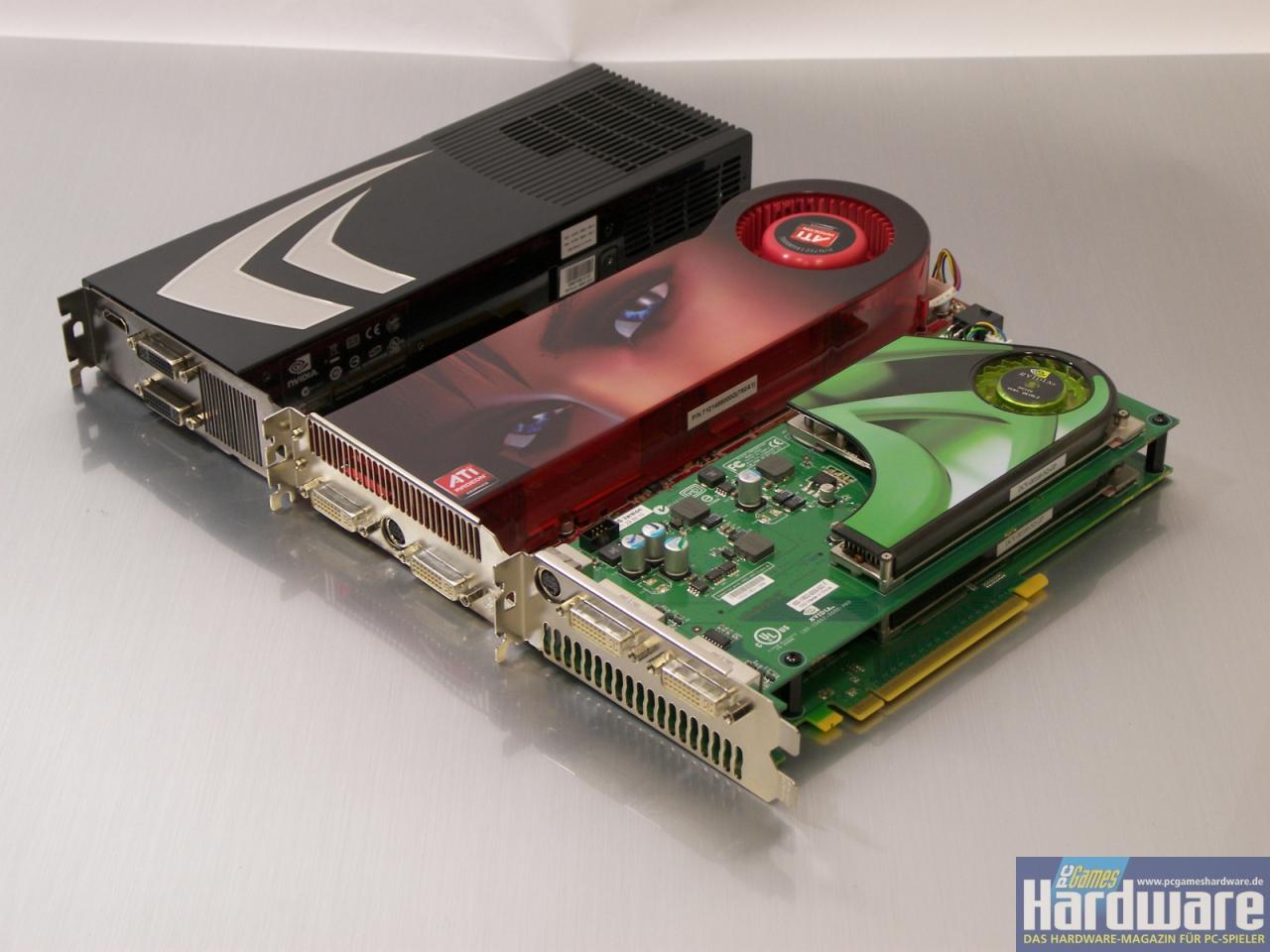 [20/03/2008] Geforce 9800 GX2, Radeon HD 3870 X2 und Geforce 7950 GX2 im Vergleich (Bild: PCGH)