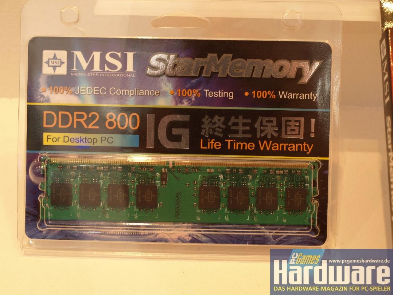 [05/03/2008] DDR2-Speicher von MSI (Bild: PCGH)