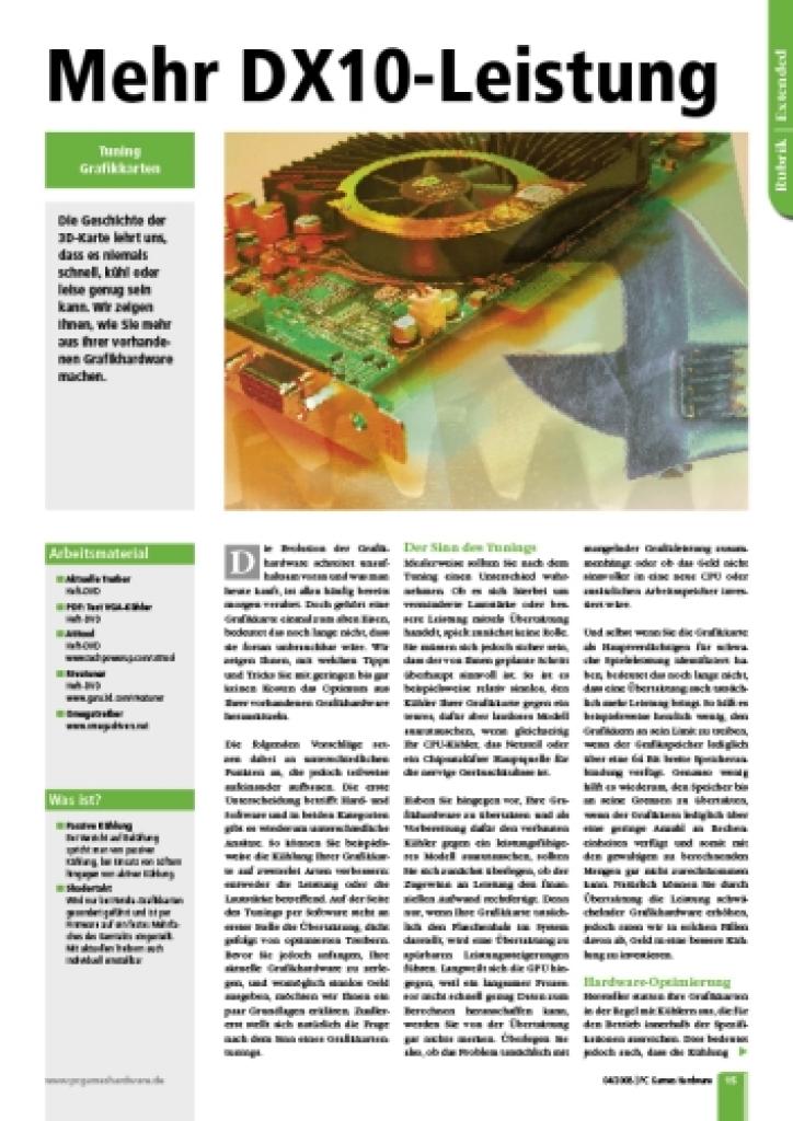 [03/03/2008] Grafikkarte tunen (Bild: PCGH)