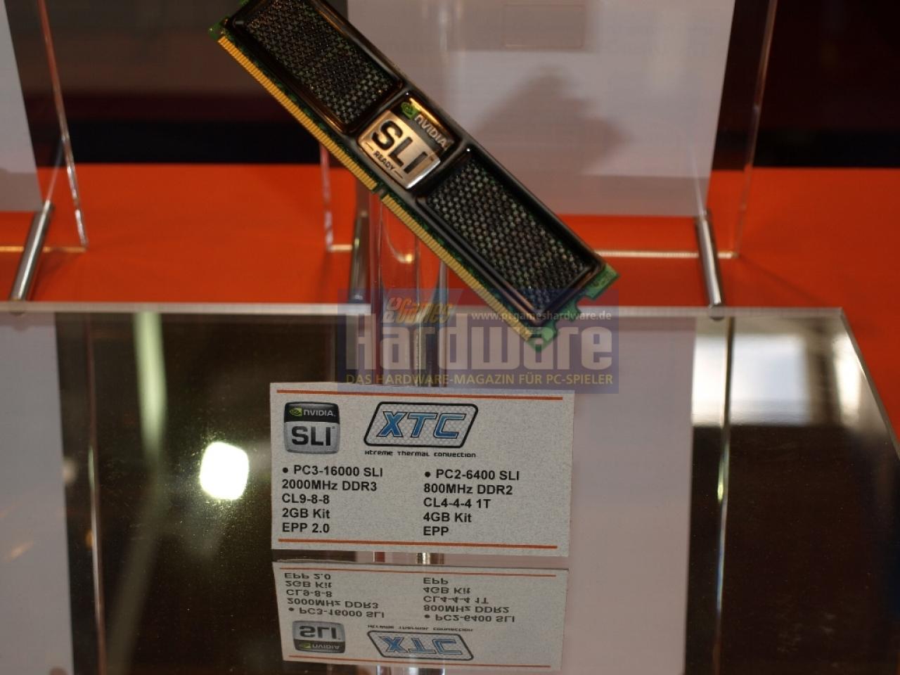 [06/03/2008] OCZs neuer DDR3-2000-Speicher soll EPP 2.0 unterstützen (Bild: PCGH)
