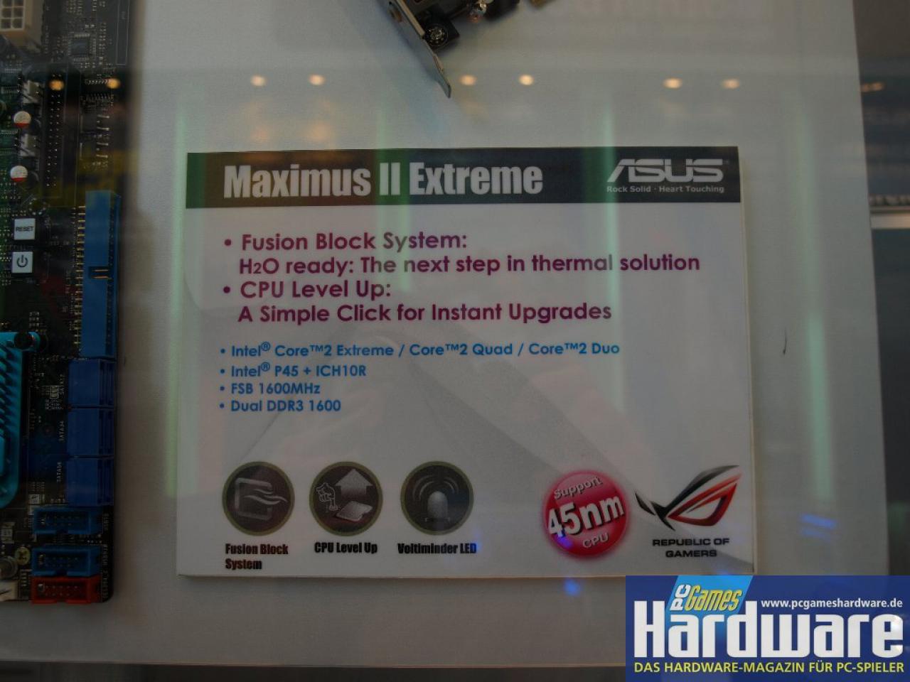 [03/03/2008] Asus P45 Maximus 2 Extreme (Bild: PCGH)