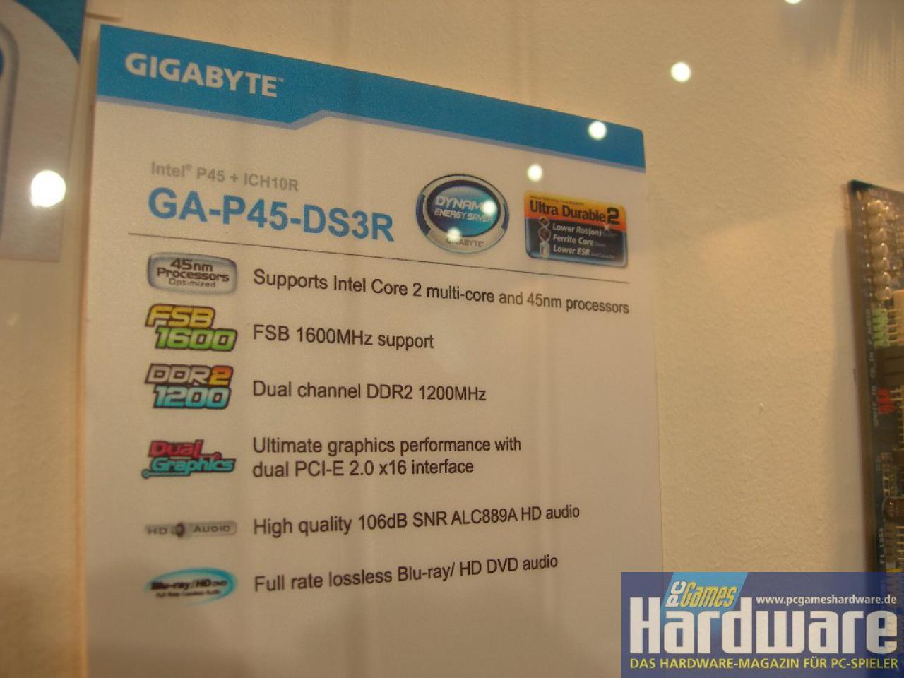 [03/03/2008] Gigabyte P45-DS3R (Bild: PCGH)