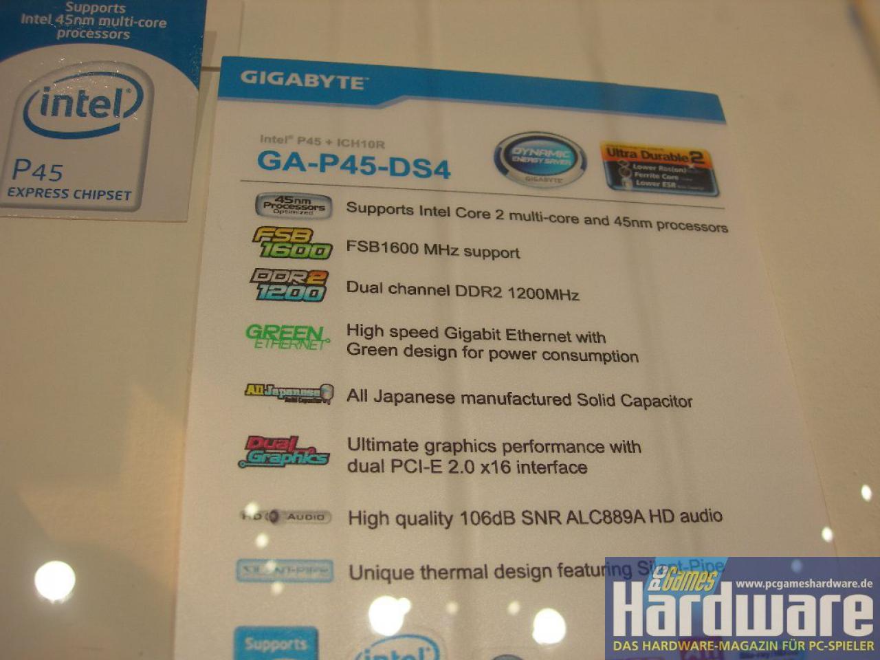 [03/03/2008] Gigabyte P45-DS4 (Bild: PCGH)