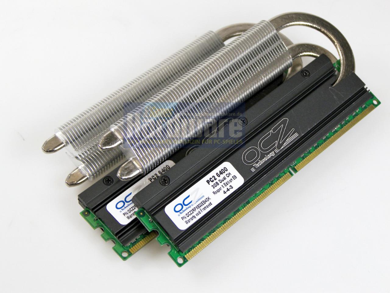 [07/03/2008] DDR2-800, 2x 2.048 MiByte: OCZ Reaper X OCZ2RPX800EB4GK (Bild: PCGH)