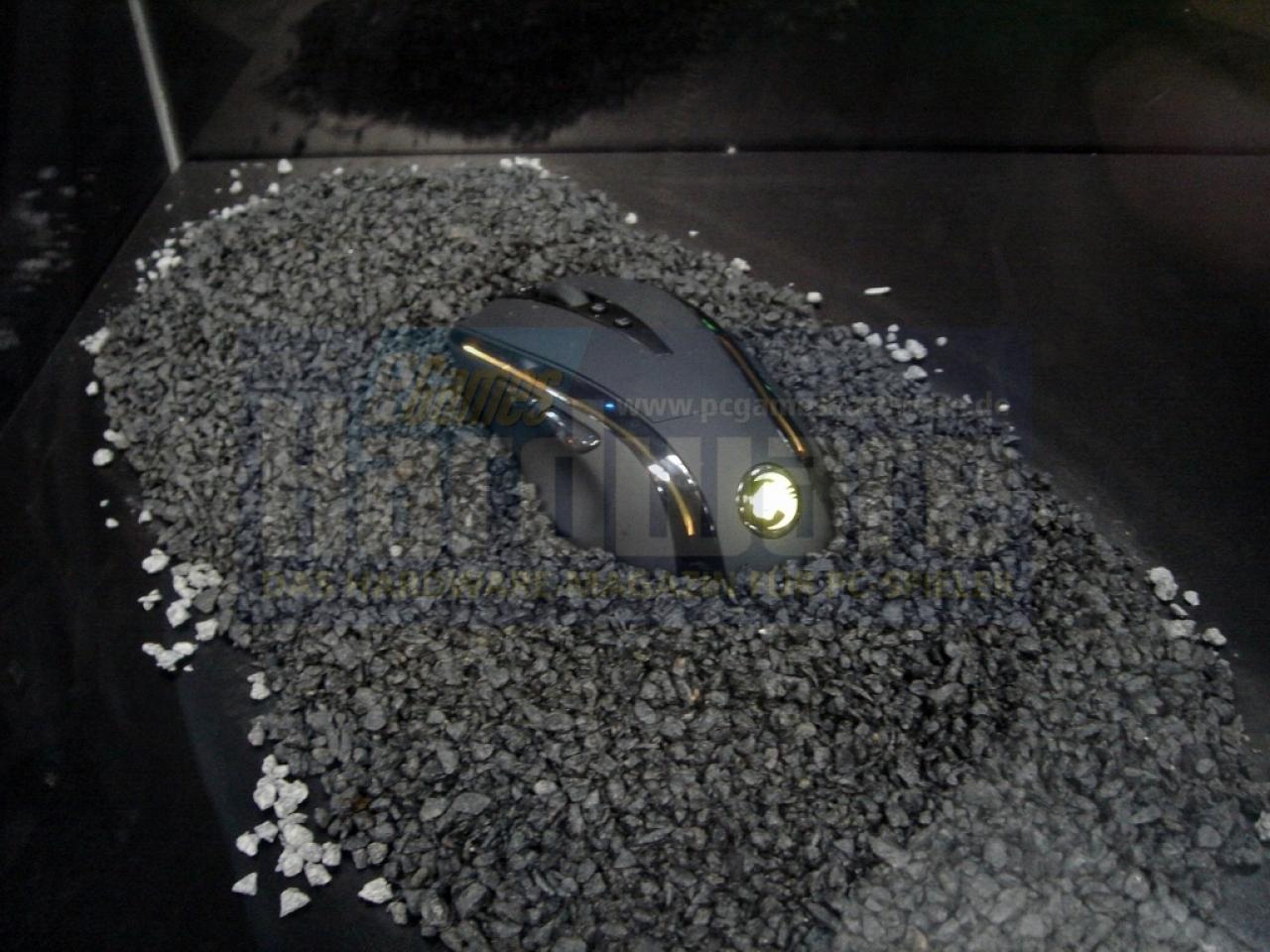 [06/03/2008] Roccat Kone Green: Offiziell noch hinter Glas, PCGH konnte bereits erste Praxiseindrücke sammeln (Bild: PCGH)