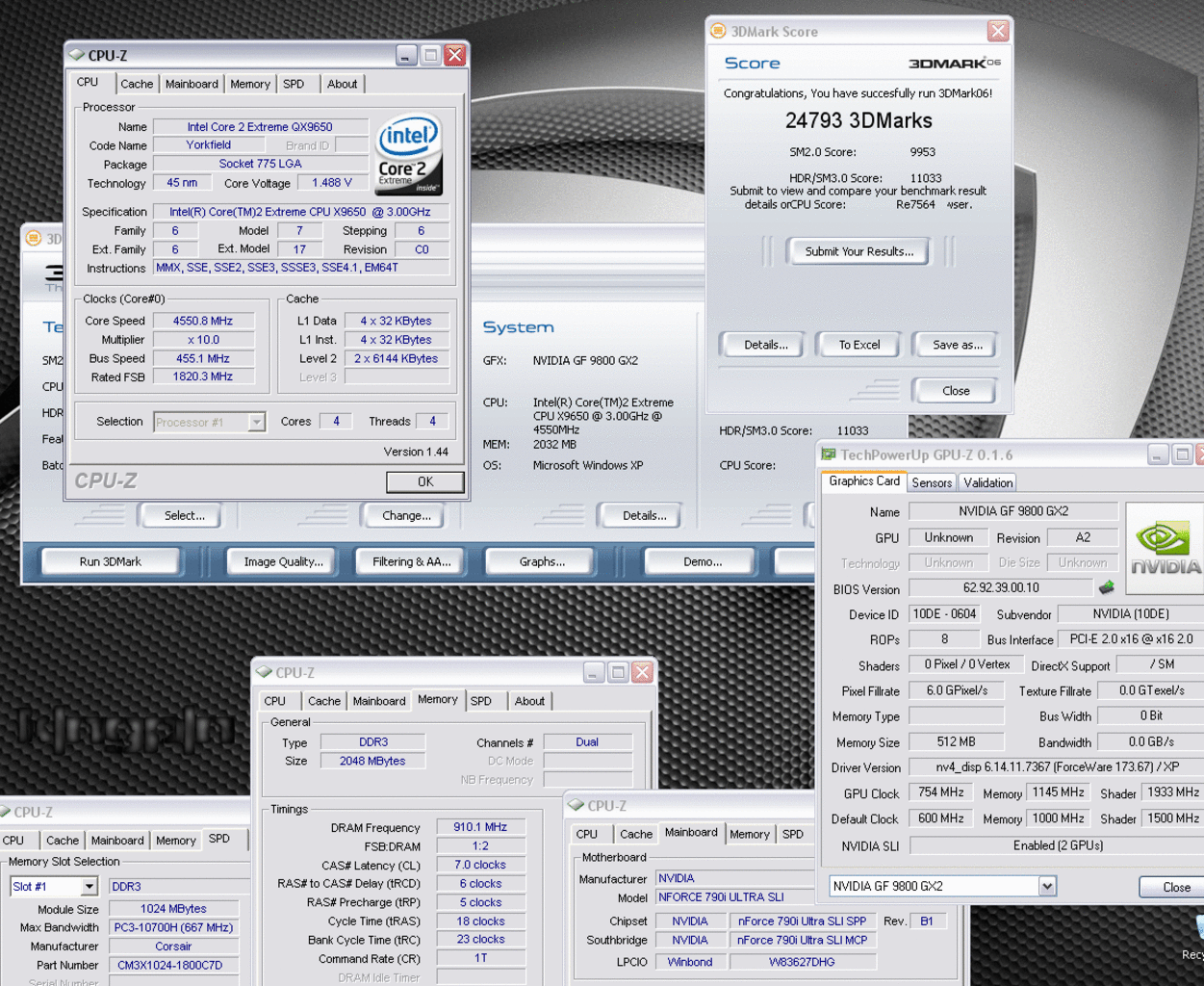 [17/03/2008] EVGA 9800GX2 auf 790i Ultra SLI §DMark 2006 unter Luftkühlung (Bild: kingpin)